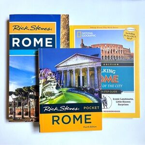 Rome Travel Guide Set - Yellow and Blue